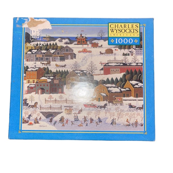 Hasbro Puzzle - Charles Wysocki's Americana Puzzle -1000 pieces pre owned - Picture 1 of 2